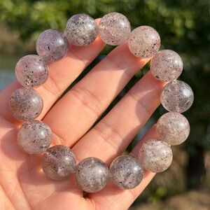 14.5mm stretchable black mica bracelet 1168